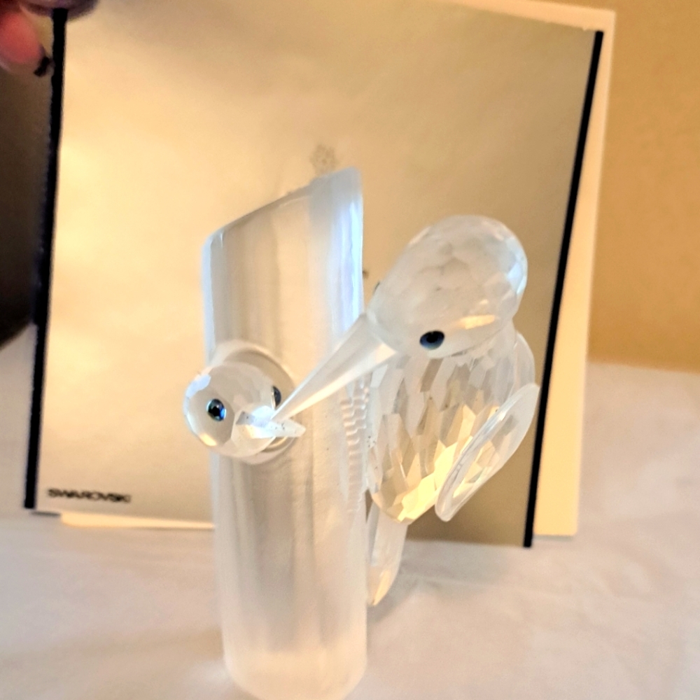 Swarovski Crystal 1988 Woodpeckers Figurine w certificate